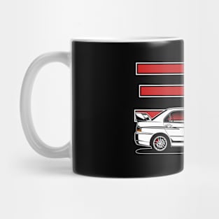 Lancer Evolution 9 White Print Mug